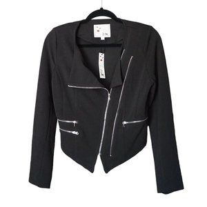 It Girl Black Jacket Large NWT
